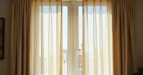 Dull dusty drapes in hamlyn-heights-vic before professional cleaning